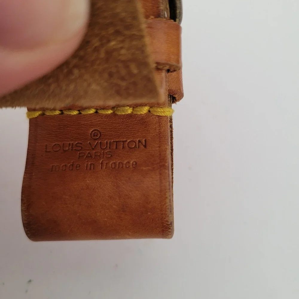 Louis Vuitton Vintage Vachetta Leather Luggage Tag Replacement Strap Brown